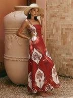 Tropical print cami dress with cut-out detail from LA FINE FLEUR.